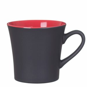 Temp matt kop zwart-rood 33 cl