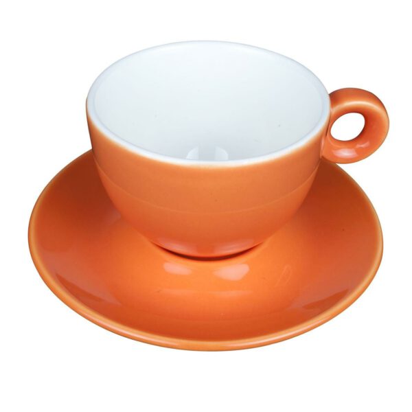 Bekijk de Bola Cappuccino oranje-roomwit SET Kop en schotel Sets