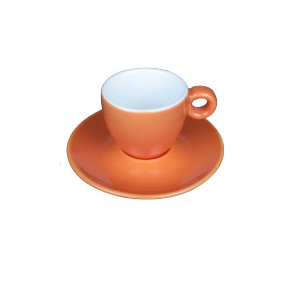 Bekijk de Bola Espresso oranje-roomwit 8 cl. SET Kop en schotel Sets