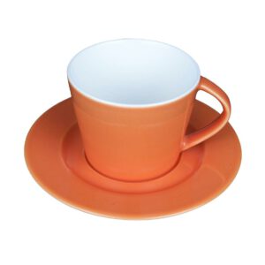 Eva Koffie oranje-roomwit 20 cl. SET