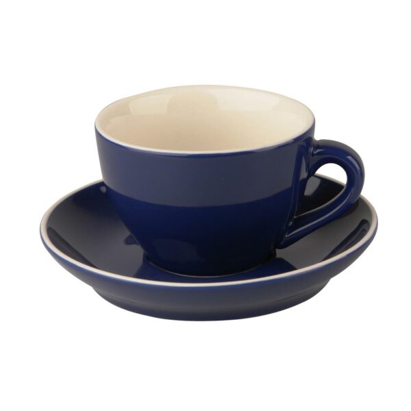 Bekijk de Robusta Cappuccino blauw 20 cl.SET Kop en schotel Sets