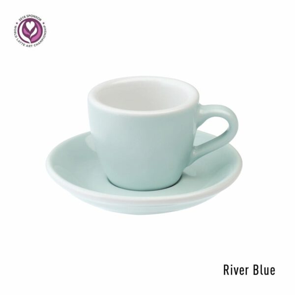 Egg Espresso Kop & Schotel 8 cl. River Blue