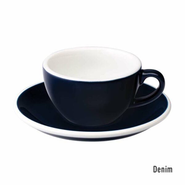 Egg Koffie Kop & Schotel 15 cl. Denim