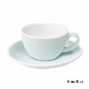 Egg Koffie Kop & Schotel 15 cl. River Blue