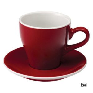 Tulip Cappuccino Kop & Schotel 28 cl. Rood