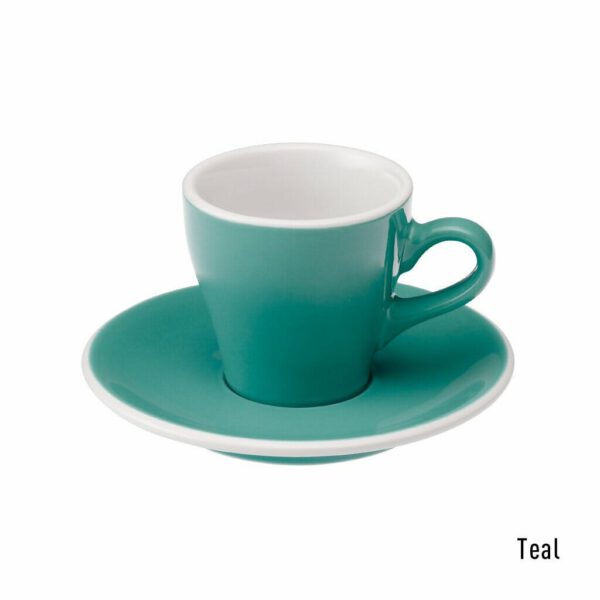 Tulip Espresso Kop & Schotel 8 cl. Teal