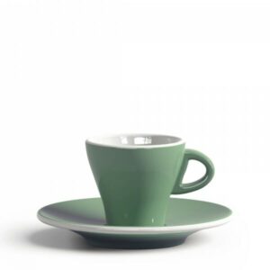 Gardenia Espresso kop en schotel Licht groen 6,5 cl.