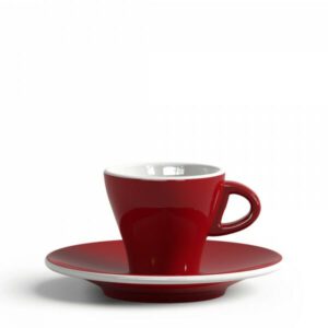 Gardenia Espresso kop en schotel Rood 6,5 cl.