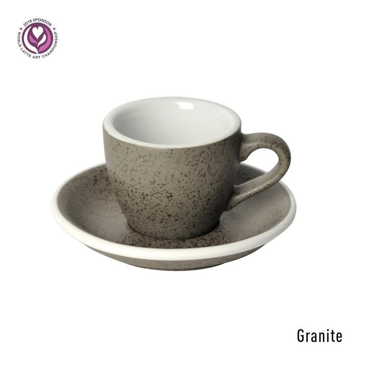 Loveramics Egg – Granite Espresso Kop & Schotel 8 cl.