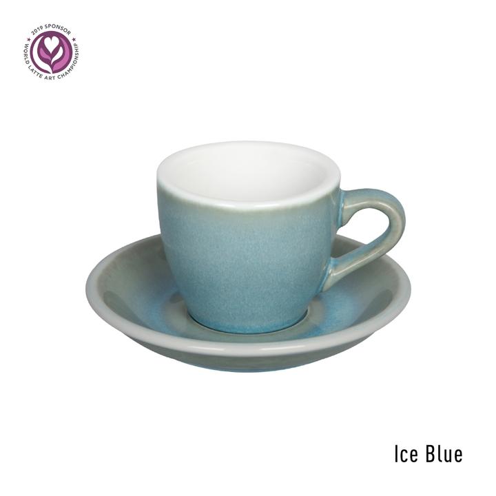 Loveramics Egg – Ice Blue Espresso Kop & Schotel 8 cl.