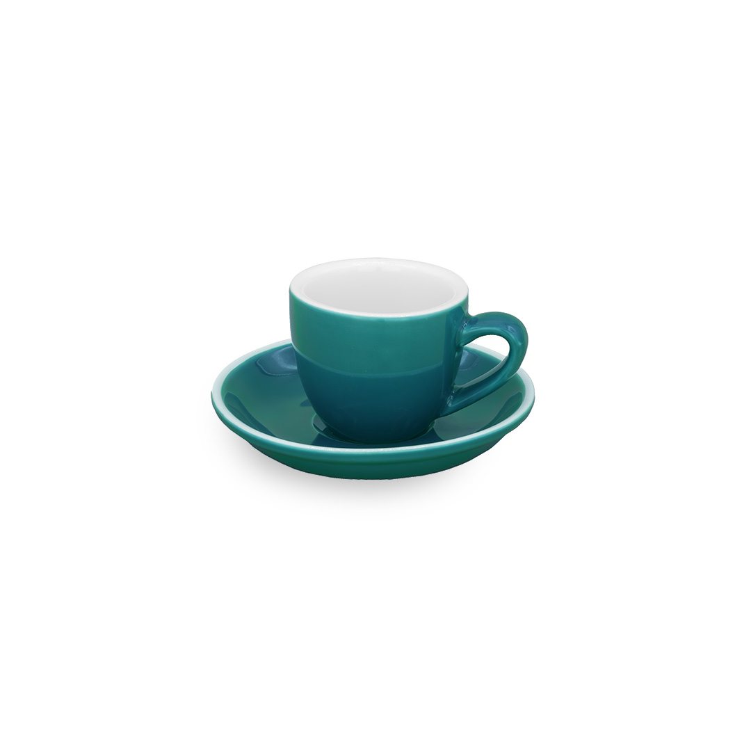 Epic Espresso kop & schotel 7 cl turquoise