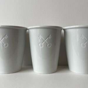 Papercup met logo gravering middels zandstralen 1