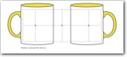 werktekening Sublimok gekleurde binnenzijde+oor geel 25 cl.