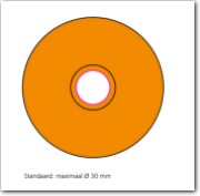 werktekening Bola Espresso Schotel oranje-roomwit 12.5 cm.